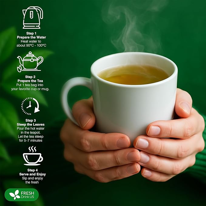 FreshDrinkUS, 12 Packs of Premium Herbal Kidney Support Tea ??Ginseng Six Treasure Blend, 9