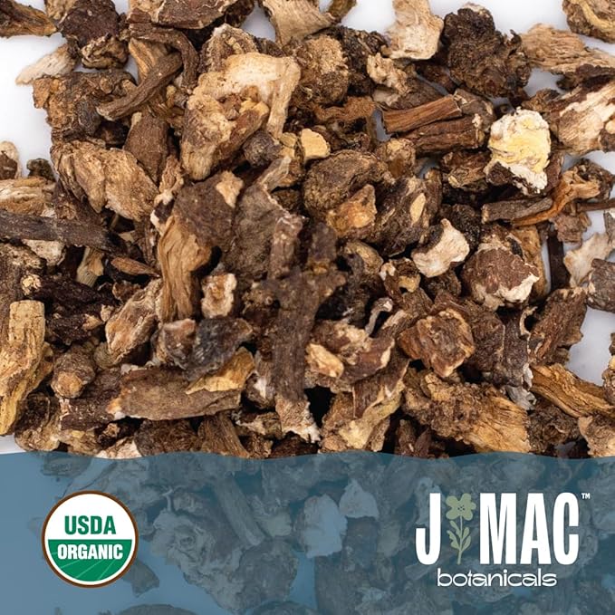 J Mac Botanicals Organic Dandelion Root (16 oz) unroasted, herb for tea and other infusions