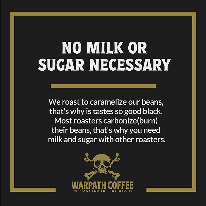 Warpath Coffee Light Roast Whole Bean Coffee, Dark Chocolate Blend, High Caffeine, Extra Strong