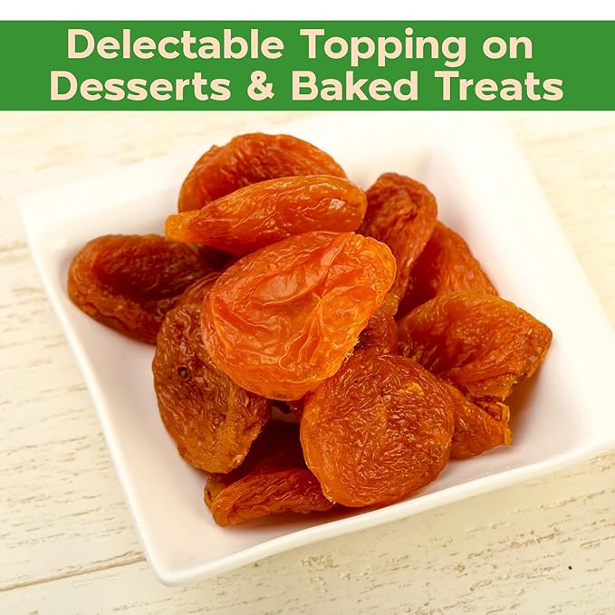 Sincerely Nuts - Dried Jumbo California Apricots | Five Lb. Bag | Dehydrated | Sweet Gourmet