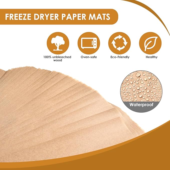 KitchenRaku 200 Pack Parchment Paper For Harvest Right Freeze Dryer Trays, Disposable Accessories