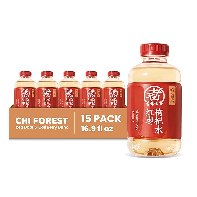 CHI FOREST Red Date & Goji Berry Herbal Drink, Zero Fat Beverage, No Added Flavours, Additives