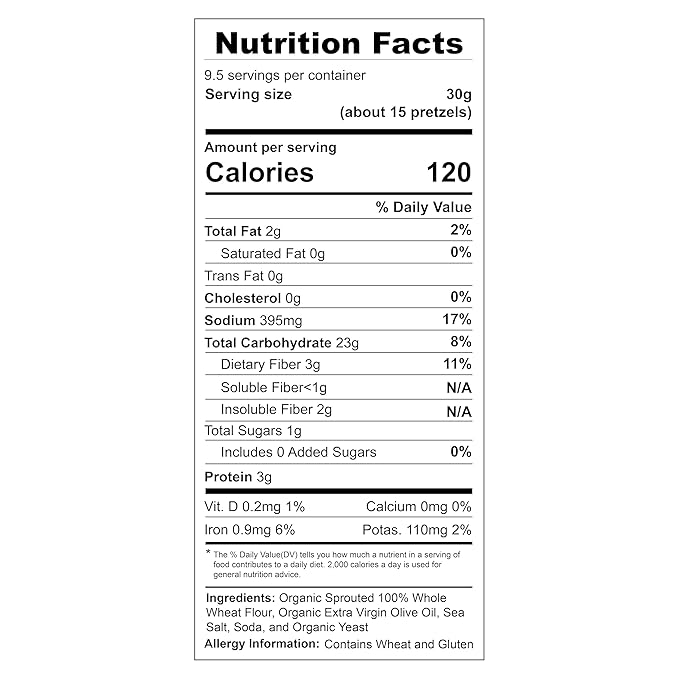 Unique Snacks Sprouted Splits Pretzels, Sprouted Pretzels, Delicious Homestyle Baked Snack Bag, OU