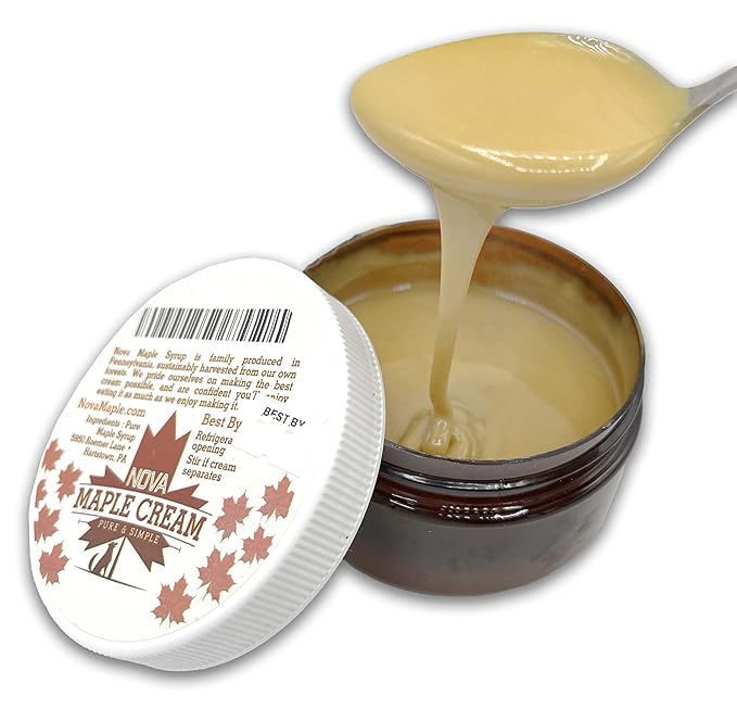 Nova Maple Cream - Pure Grade-A Maple Cream Butter Spread (1/2 Pound)