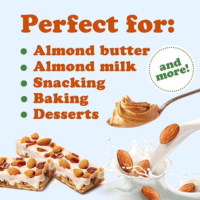 Food to Live California Almonds, 2 Pounds – Supreme, Whole, Raw, Unsalted, Unroasted Nuts, Natural