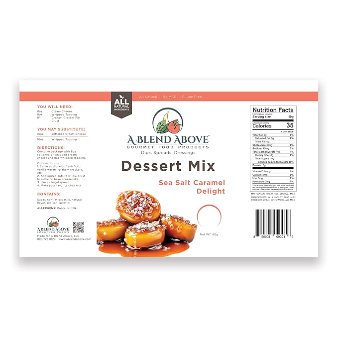 A Blend Above No-Bake Desserts Mix Variety Pack - Includes Heaven Sake Cheesecake, White Chocolate