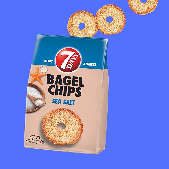 7Days Bagel Chips, Sea Salt, 8.81 oz. Bag