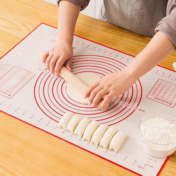 GREENRAIN Extra Large Silicone Pastry Mat Non Stick Baking Mat with Measurement Fondant Mat