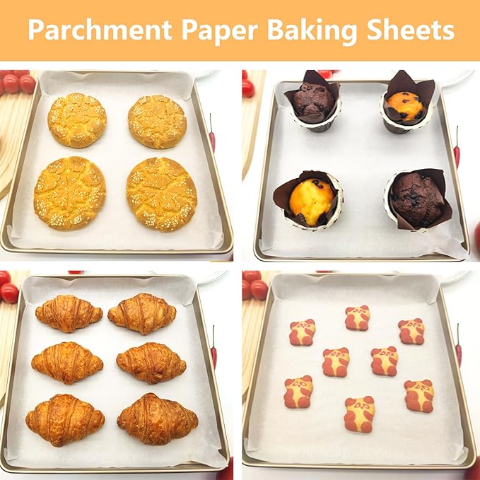 50Pcs 8x8 in Parchment Paper Sheets, White Parchment Paper for Baking, Square Baking Paper Sheets