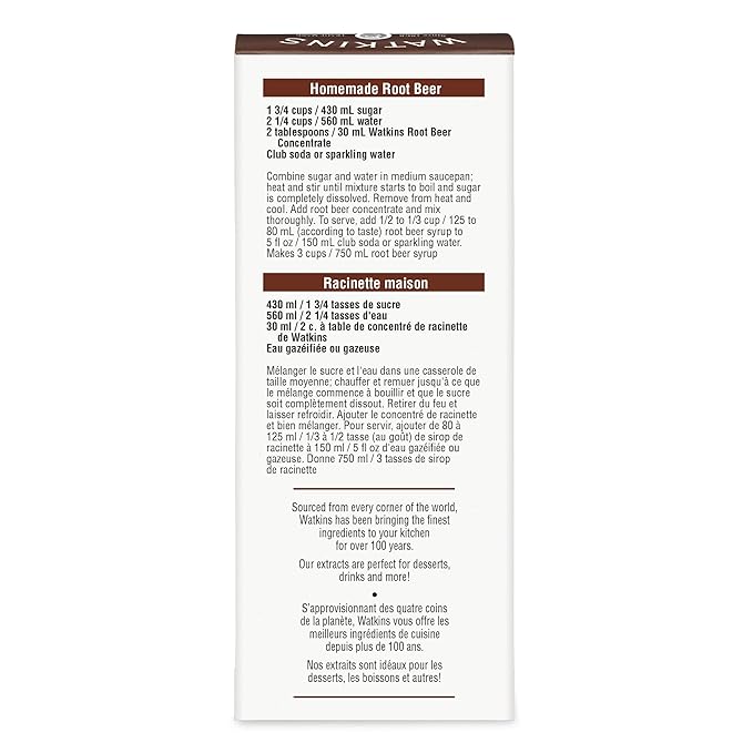 Watkins Root Beer Concentrate, 2 oz. Bottles, Pack of 6 (Packaging May Vary)