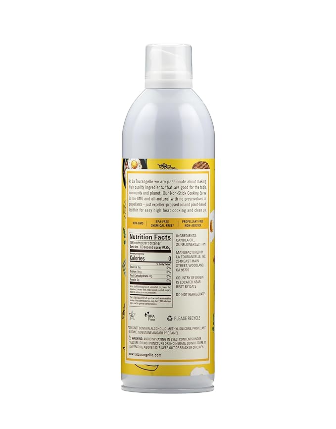 La Tourangelle, Non Stick Cooking Spray, Expeller Pressed Oil, Non Aerosol, For Neutral Flavor