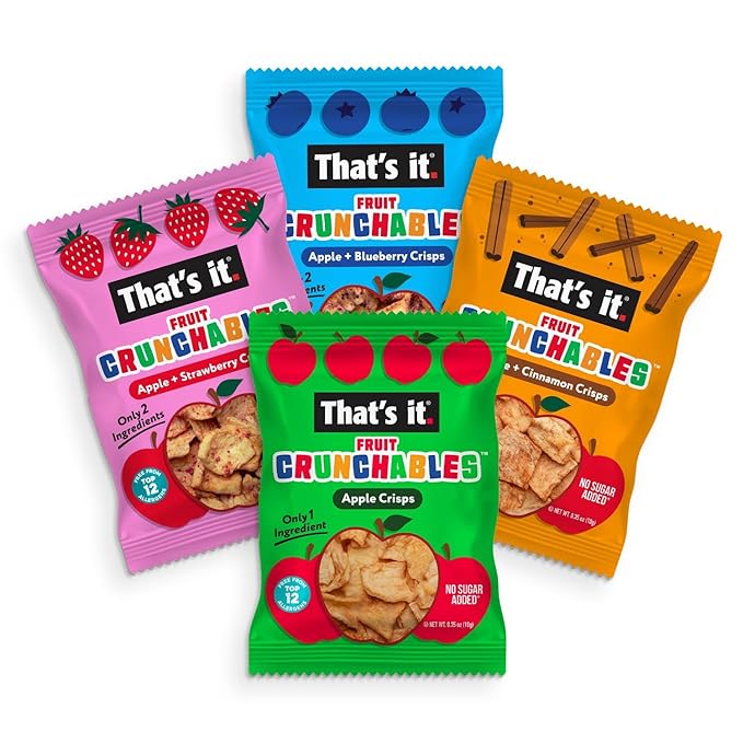 That's it. Fruit Crunchables Variety Pack, Fruit Snacks for Kids, 100% Fruit Crisps, Plant-Based