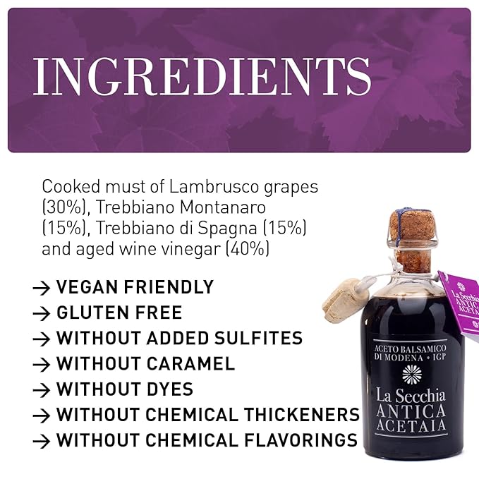 La Secchia - Balsamic Vinegar of Modena PGI "Due Stelle", Aged in 8 Oak Barrels, Medium-Low