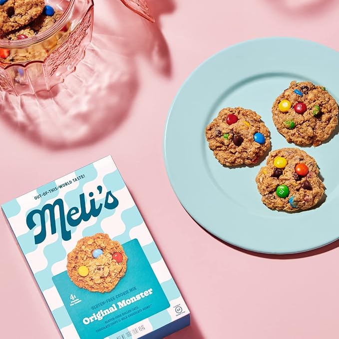 Meli?셲 Original Monster Gluten Free Cookie Mix, High Protein Baking Mix with Natural Chocolate