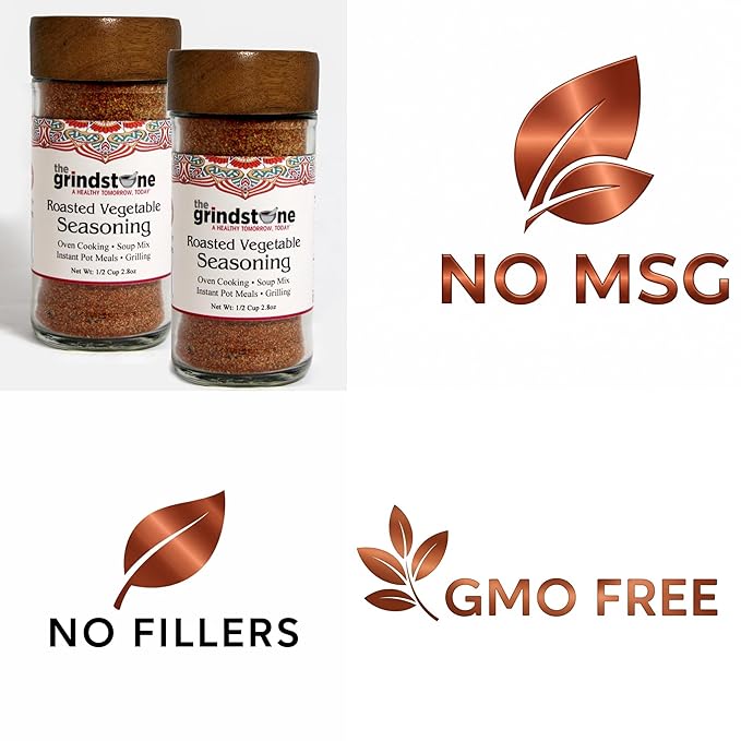 The Grindstone, Roasted vegetable seasoning and spice mix, Hand blended rubs and spices for