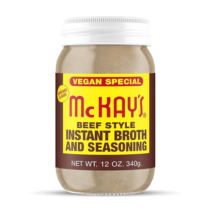McKay's Vegan Beef Flavored Soup Seasoning, Gluten Free, Vegetarian Instant Broth, Bullion Powdered
