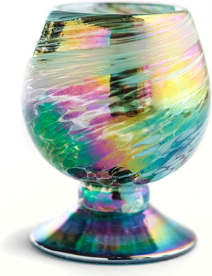 Authentic Mexican Tequila Hand Blown Shot Glasses - Set of 4-2 oz - Mini Glass Snifters - Heavy