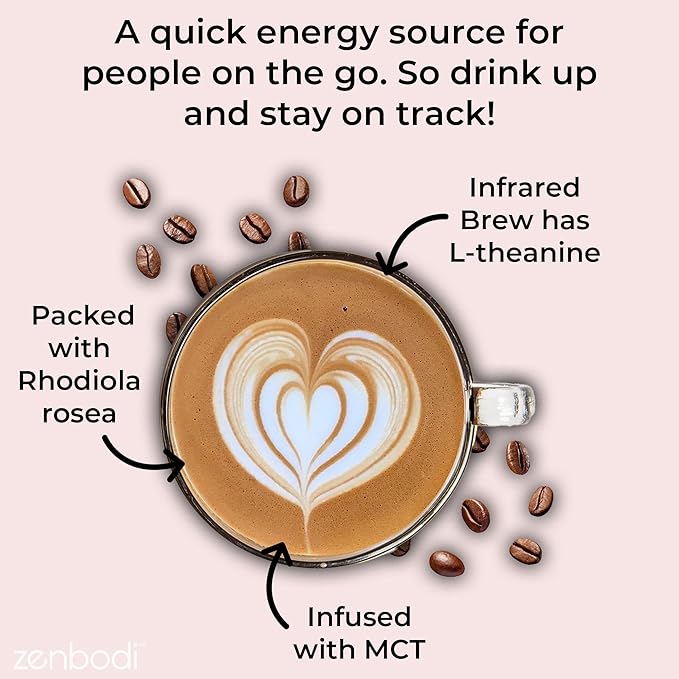 Zenbean Infrared Coffee Brew - 10 Servings Per Travel Pack, Single-Serve Pour-Over, Nootropic with
