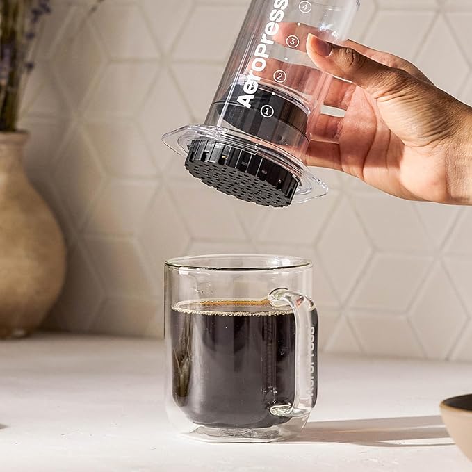 AeroPress Clear Coffee Press – 3 In 1 Brew Method Combines French Press, Pourover, Espresso, Full