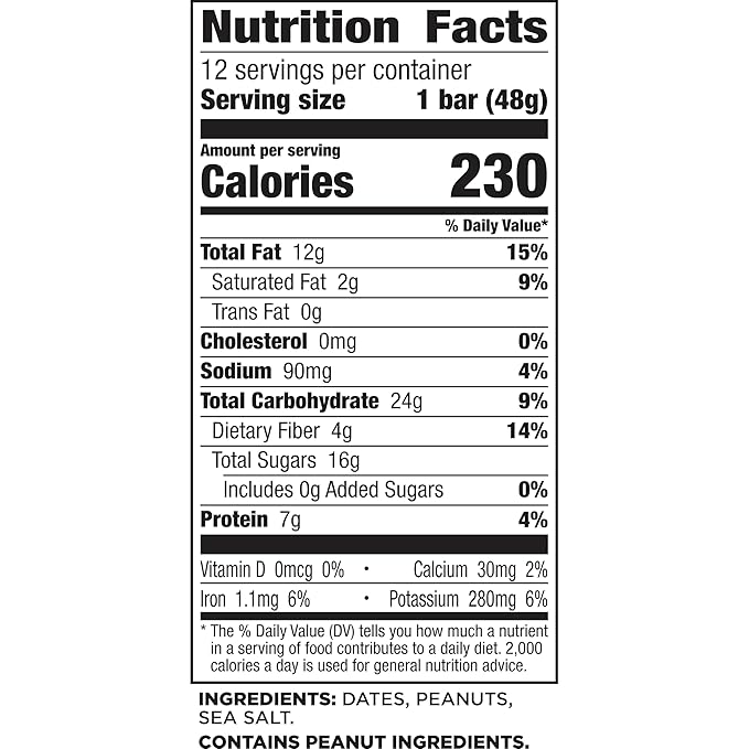 Larabar Peanut Butter Cookie, Gluten Free Vegan Fruit & Nut Bars, 12 ct