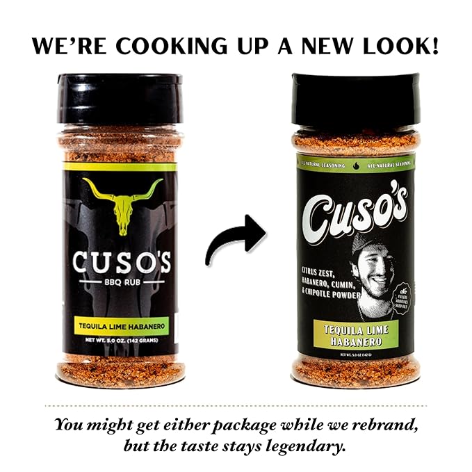 Cuso Cuts Tequila Lime Habanero Taco Seasoning - Fajita Seasoning Spices for Meat, Chicken, Pork