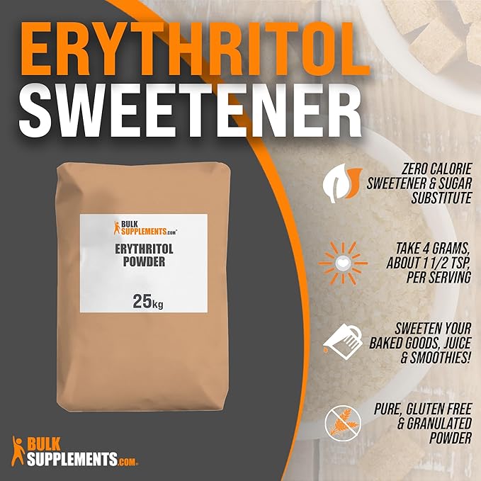 BulkSupplements.com Erythritol Powder - Erythritol Sweetener. Sugar Substitute - Zero Calorie