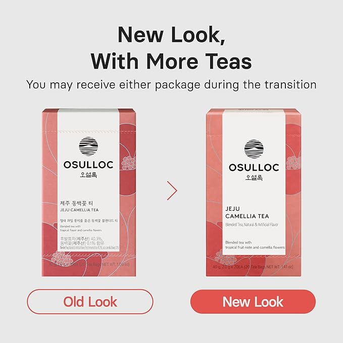 OSULLOC Camellia Flower Tea (Tropical fruity flavors), Fruit tea Blend, Premium Teabags from Jeju