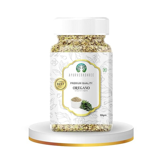 AYURVEDASHREE Oregano Leaves Dried 90gm PET Jar ~ All Natural | Vegan | NON-GMO | Indian Spice |