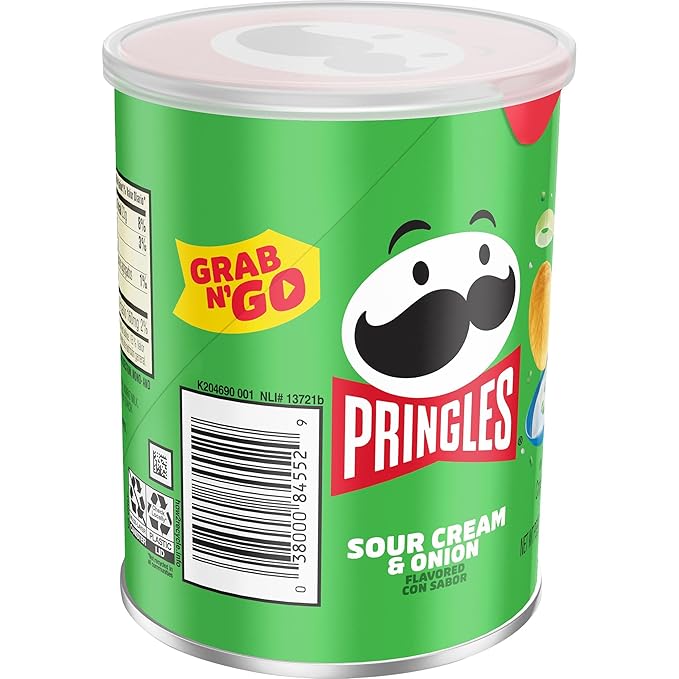 Pringles Potato Crisps Chips, Lunch Snacks, Office and Kids Snacks, Grab N' Go, Sour Cream and