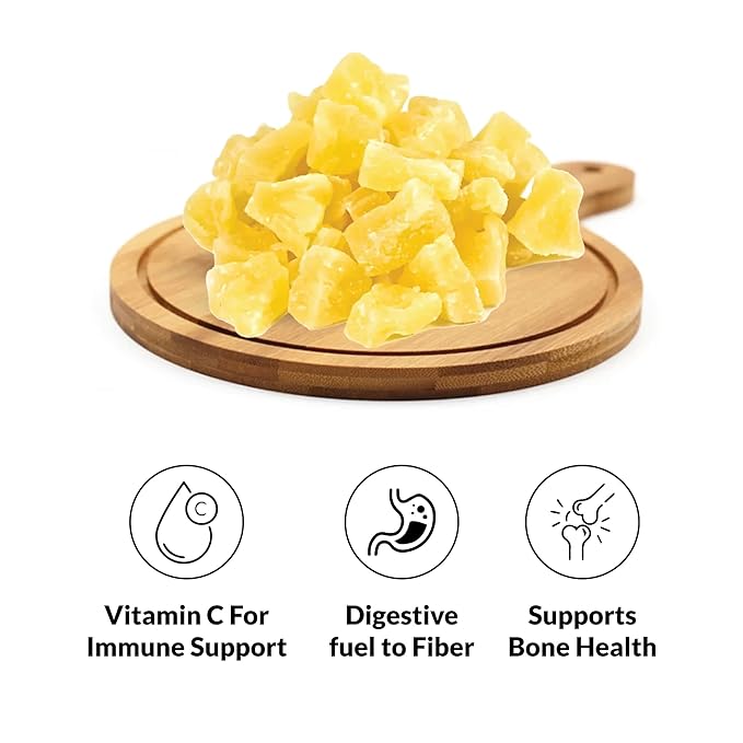 IAN's Dried Pineapple Chunks (2lb) Sweetened With Natural Cane Sugar - Dehydrated Pineapple Chunks