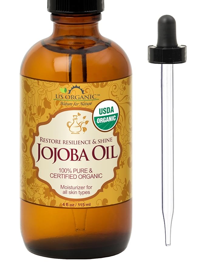 US Organic Jojoba Oil, USDA Certified Organic,100% Pure & Natural, Cold Pressed Virgin, Unrefined