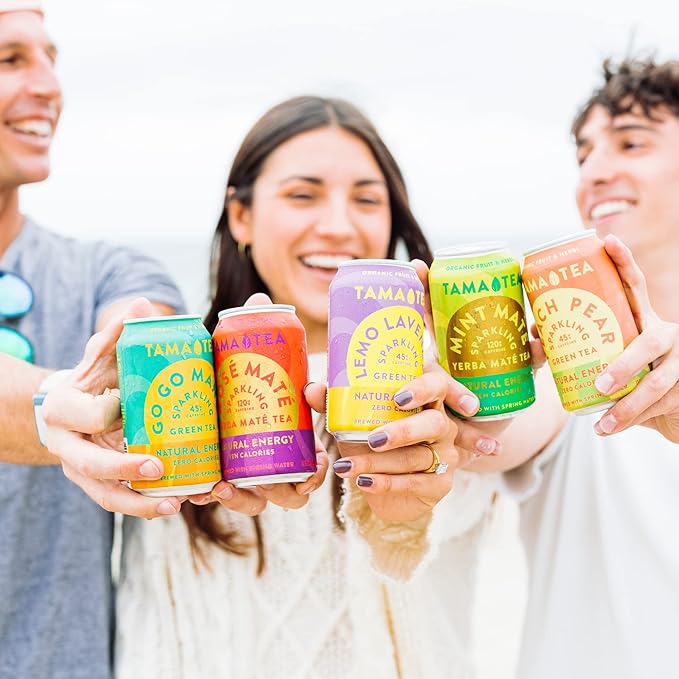 Tama Tea Sugar-Free Sparkling Green Tea Variety Pack – Organic & Naturally Energizing, Zero