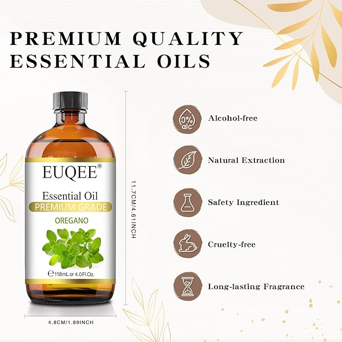 Oregano Essential Oil 4oz / 118ML Large Capacity Oregano Oil Pure Aromatherapy Essential Oils with