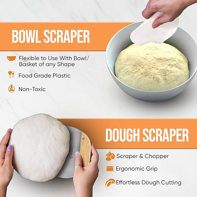 Trailblaze Banneton Bread Proofing Basket - Sourdough Bread Baking Supplies ??Sourdough Starter Kit