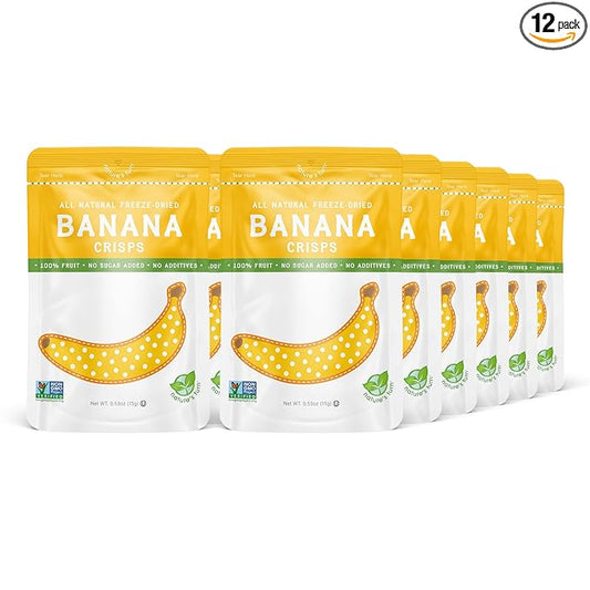 Nature’s Turn Freeze-Dried Banana Crisps – Healthy, Gluten-Free, Crispy & Delicious, Plant-Based