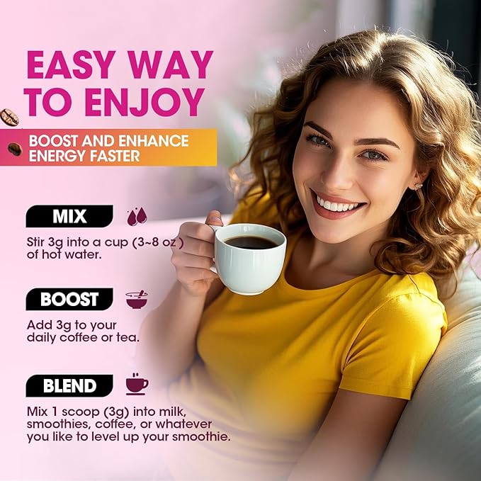 B BEWORTHS Mushroom Coffee, Slim Mushrooms Coffee Powder with Ashwagandha, Prebiotics, L-theanine