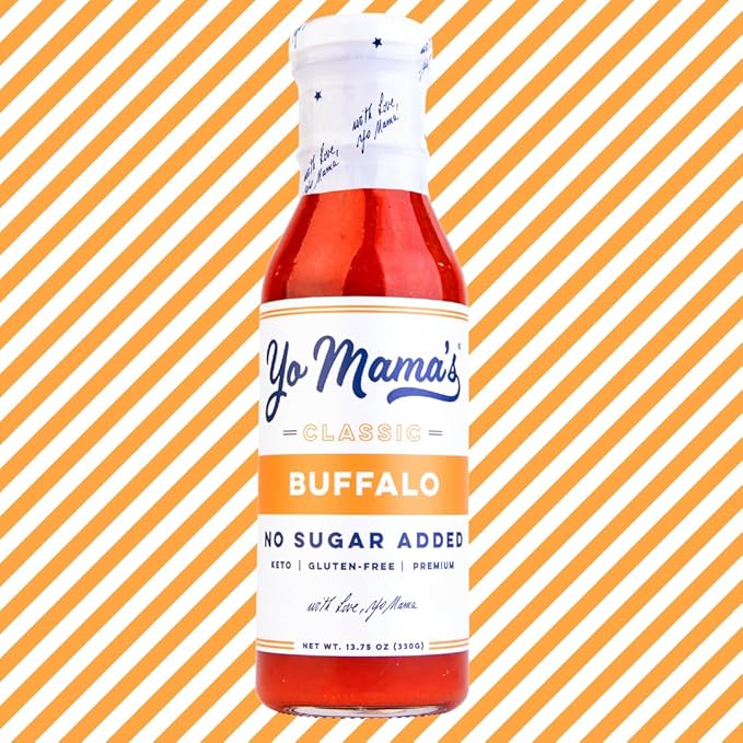 Yo Mama???Foods Keto Buffalo Dipping, Marinade & Wing Sauce - Pack of (2) - Low-Zero Carb, No Sugar