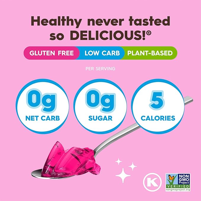 Simply Desserts Sugar-Free Raspberry Jel, 6-Pack - Vegan Dessert, Keto Snacks, Diabetic Friendly &