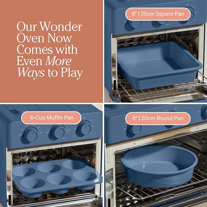 Our Place Wonder Oven Baker’s Kit – 3-Piece Toxin-Free Ceramic Nonstick Bakeware Set (8” Round, 8”