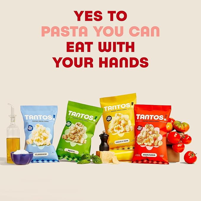 Tantos! Puffed Pasta Chips ??Healthy Pasta Snack by Top Chef Joe Sasto ??Plant-Based, Low Calorie