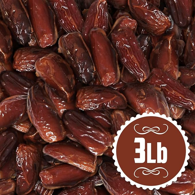 Pitted Dates 3lbs pack of Deglet Noor Dates Pitted, Bulk, Delicious and Nutritious Deglet Date
