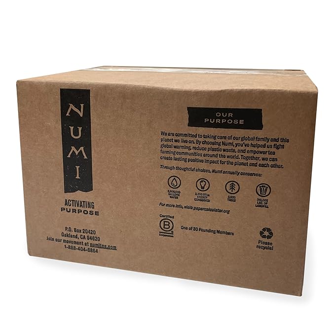Numi Organic Chocolate Pu-erh Tea, 100 Tea Bags, Aged Yunnan Pu-erh Black Tea with Cocoa & Sweet