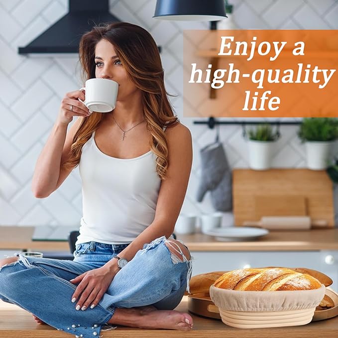 6 inch Oval Mini Banneton Bread Proofing Basket Small Sourdough Bread Baking Supplies Set of 5