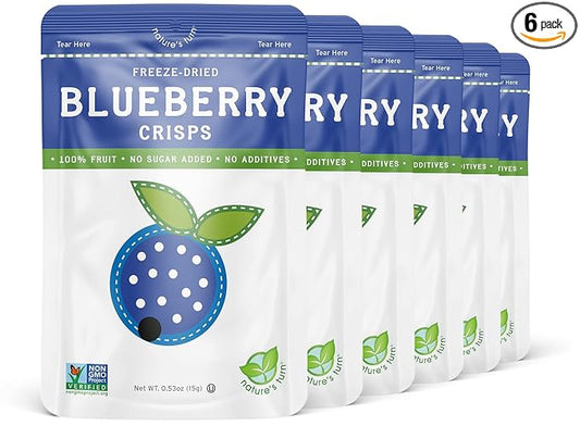 Nature’s Turn Freeze-Dried Blueberry Crisps – Healthy, Gluten-Free, Crispy & Delicious, Plant-Based