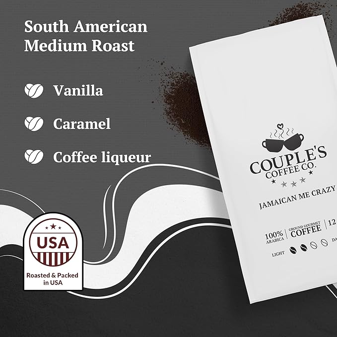 Couple?™s Coffee Ground Coffee | Gives Back to Military Families | Jamaican Me Crazy | Vanilla