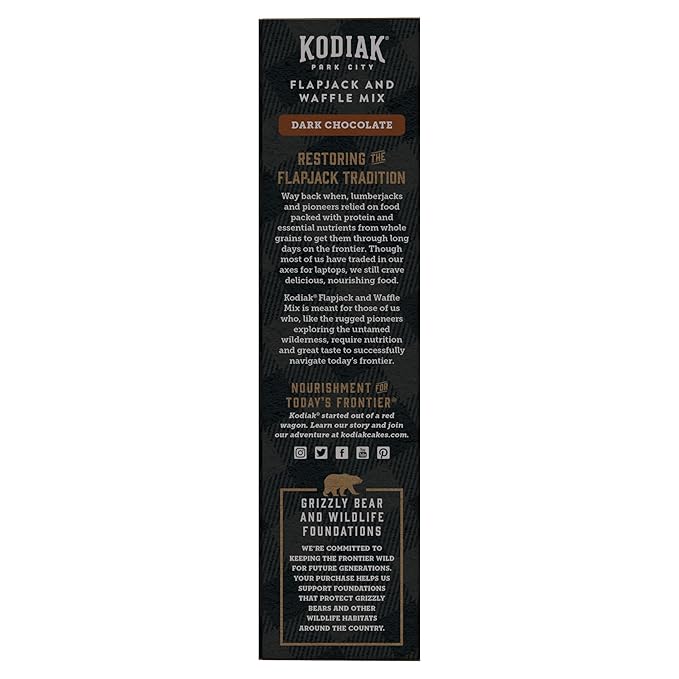 Kodiak Cakes Protein Pancake Power Cakes, Flapjack and Waffle Baking Mix, Dark Chocolate, 18 Ounce