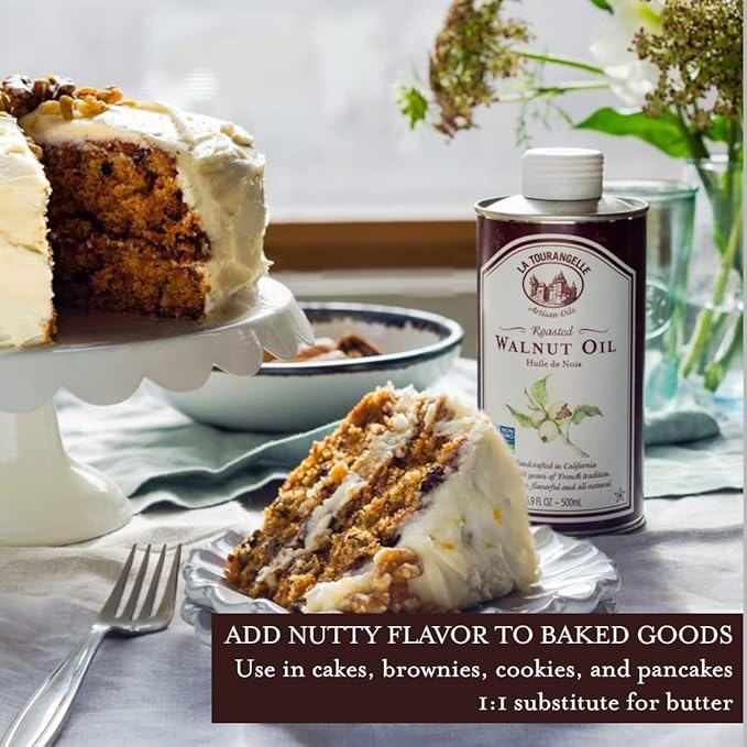 La Tourangelle, Roasted Walnut Oil, Plant-Based Source of Omega-3 Fatty Acid, Cooking, Baking, &