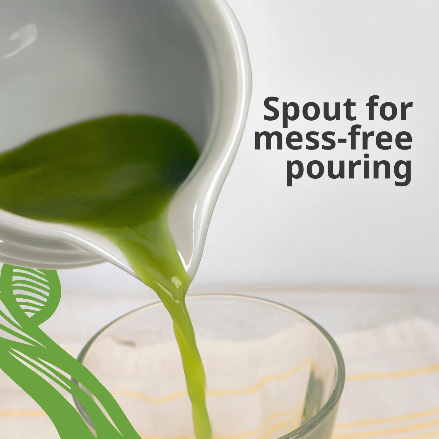 BlendWell Ceramic Matcha Bowl with Spout, White Chawan Mixing Bowl for Whisking and Pouring Matcha