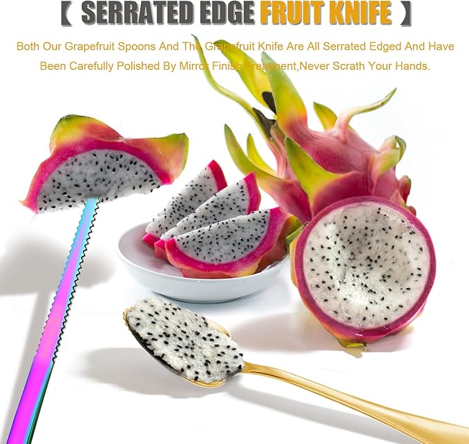 Grapefruit Spoon Serrated Edge Grapefruit Knife Stainless Steel Grapefruit Utensil Tool Dessert