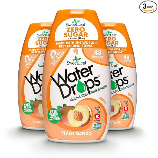 SweetLeaf Water Drops - Peach Mango Water Enhancer, Sugar Free Sweet Leaf Stevia Water Flavoring